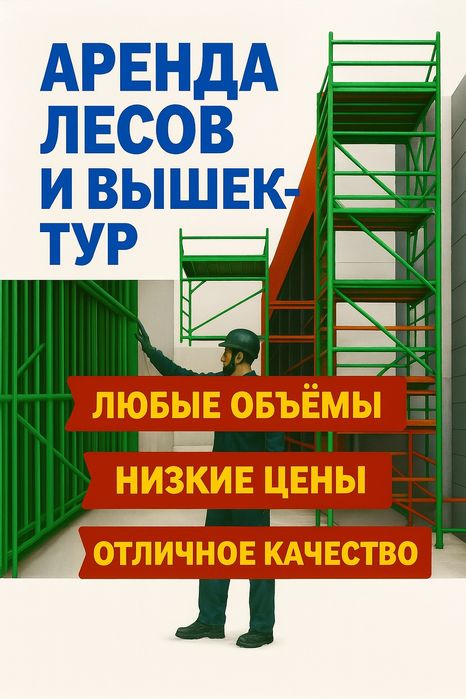 Строительные леса, вышка тура, леса на колесах D