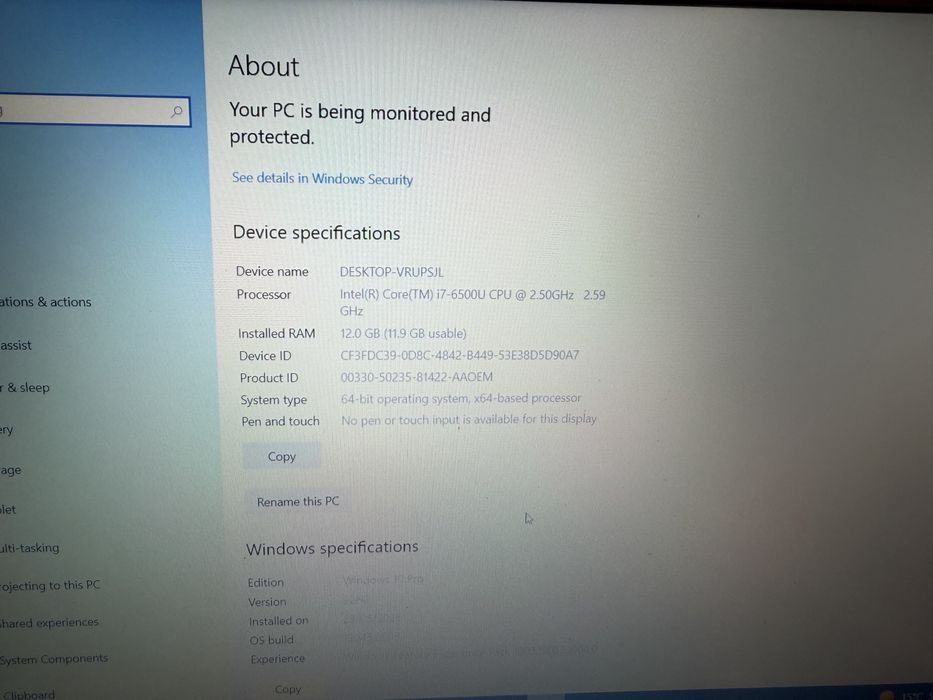 Laptop HP ProBook, i7, 12GB DDR4, 128GB SSD M2