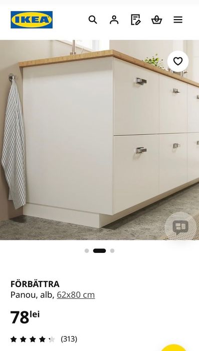 Poliță fixă și panou lateral Ikea Utrusta și Forbatra