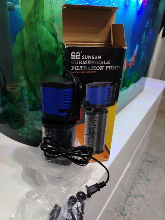 Продам новый помповый фильтр. (аэратор + фильтр) на от 40 до 100 литр.