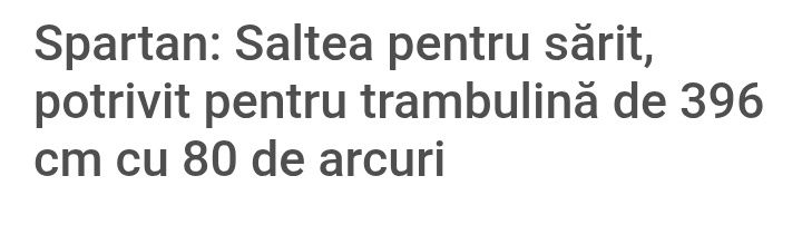 Saltea pentru sărit, potrivit pentru trambulină de 396 cm cu 80 de arcuri