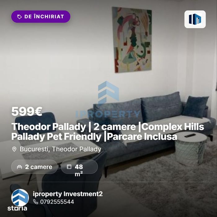 Theodor Pallady | 2 camere |Complex Hills Pallady  Pet Friendly |Parca
