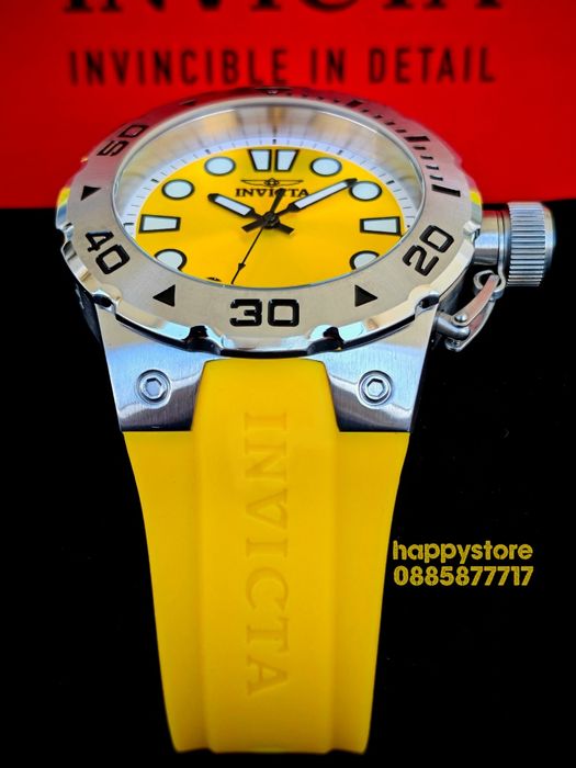 INVICTA Bumble Yellow 51mm, Инвикта нов ръчен часовник