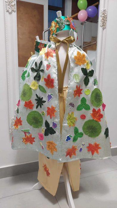 Costum Pelerina Toamna Baiat recolta frunze legume fructe vant serbare