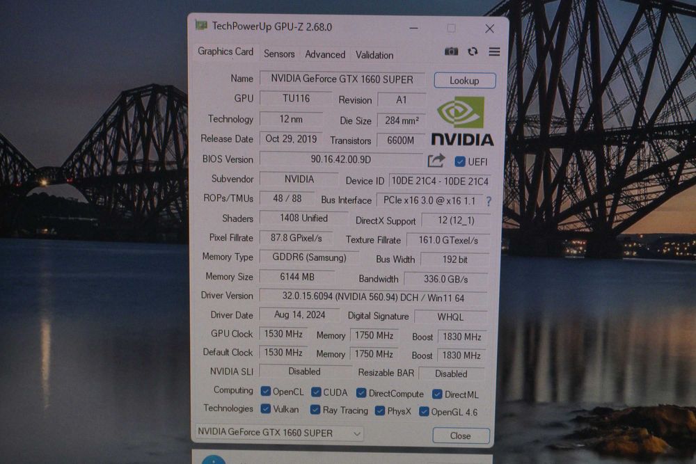 GPU GTX 1660 Super 6GB Palit Nvidia GeForce / вкл. ДДС