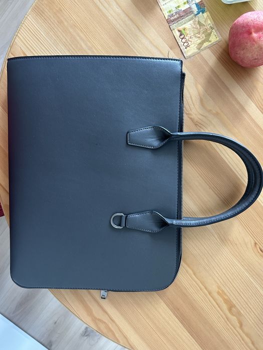 Сумка кожа , цвет серый , новый