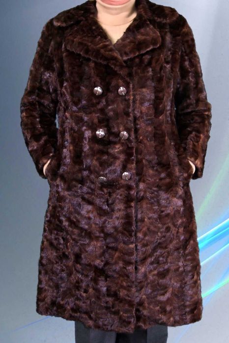 Haina dama, blana naturala NURCA, lunga, mas. 44-46, NOUA