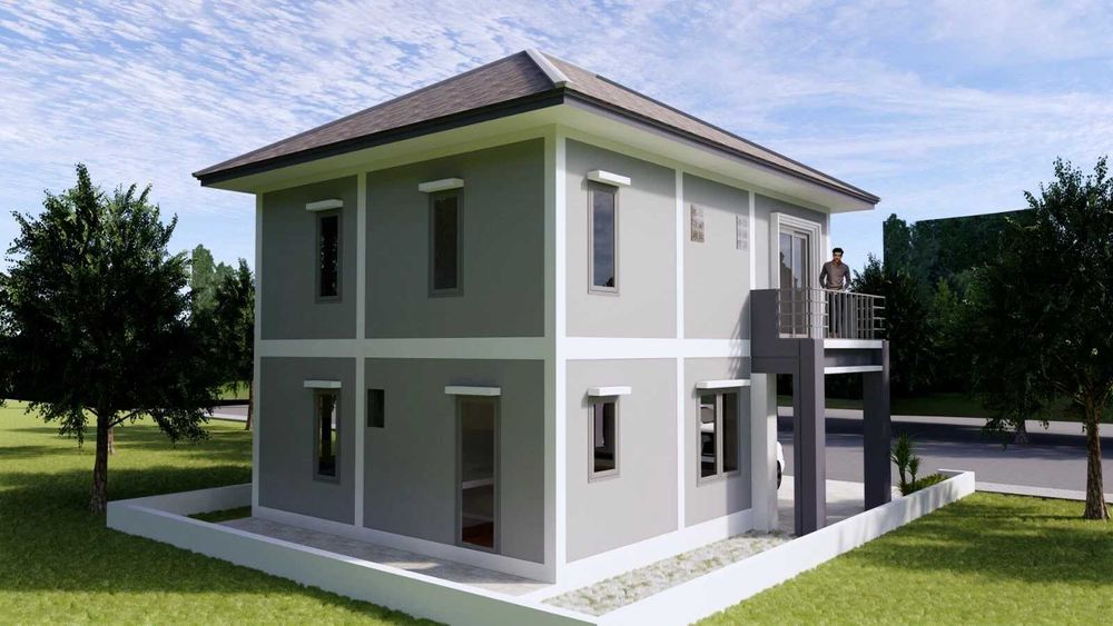 НА ИЗПЛАЩАНЕ - Двуетажна сглобяема къща с 4 спални, 160 кв. м