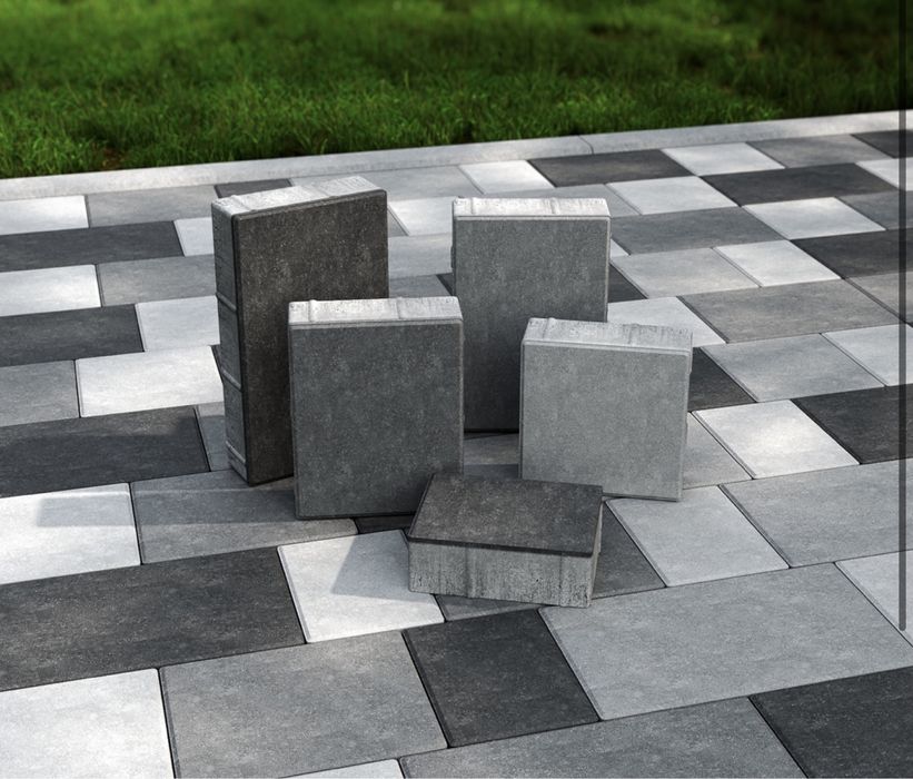 Поребрик, бордюр, брусчатка