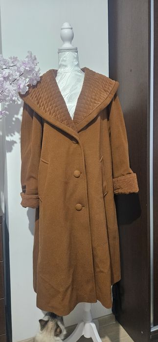 Palton lână camel