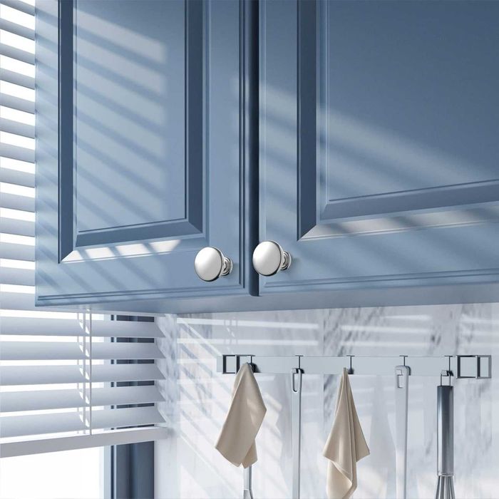 Amerdeco 7 бр. Дръжки за шкафове. Кръгли полирани хромирани