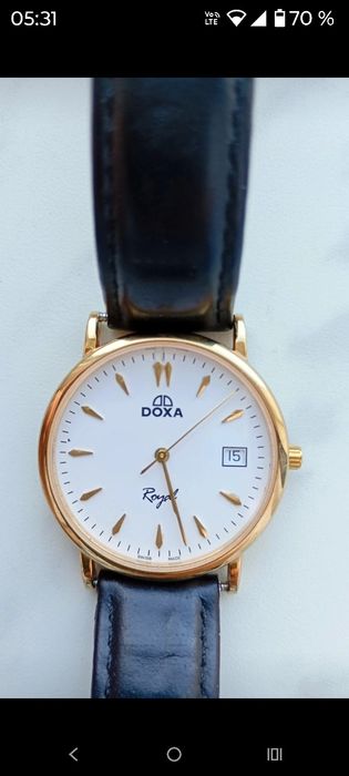 Doxa Royal 220.30 original ultra slim placat cu aur