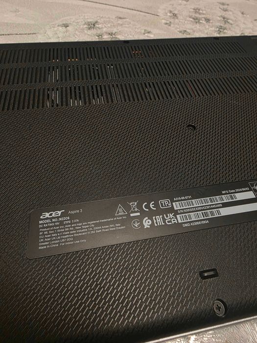 Продавам Acer Aspire 3 i5-1235U, 16GB RAM, 512GB SSD, 1г гаранция