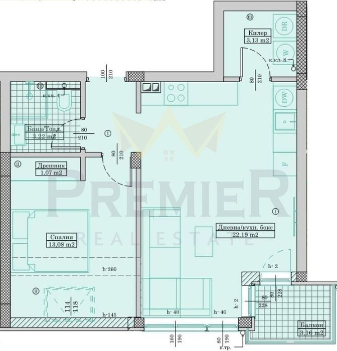 Продава се Двустаен апартамент в Варна, Възраждане 3 - 67 кв.м за 860 €/кв.м - Снимка #8