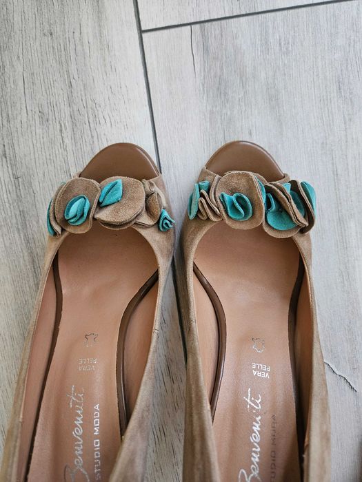 Pantofi Benvenuti piele întoarsă, 37