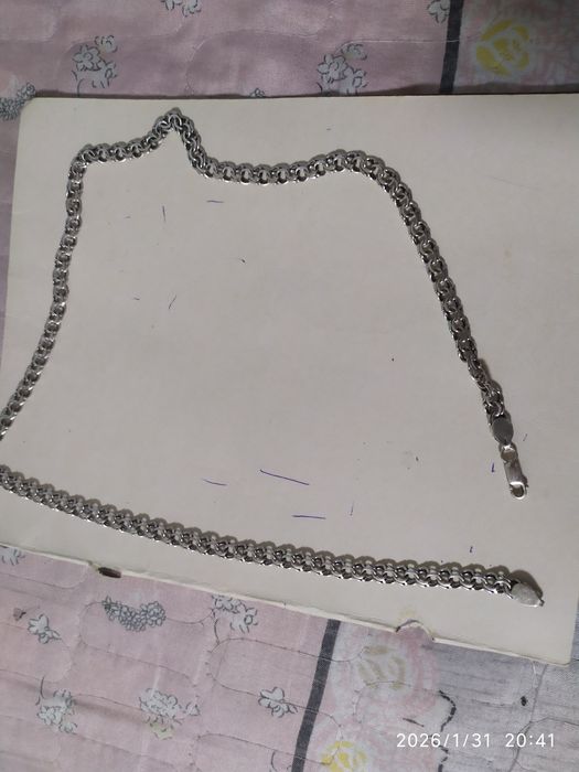 Продаю трос серебро проба 925 вес 20 Грам цена 40000  за 1 грамм