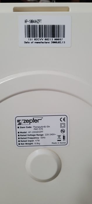 Очиститель воздуха Therapy Air
ION, РWC-570, Цептер