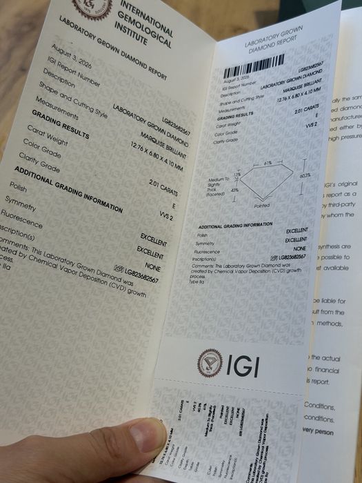 Бриллиантовое кольцо 3 карат Маркиз