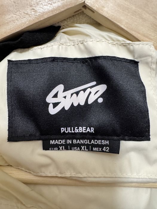 Vestă Matlasată Pull&Bear STWD Off-White / Beige – Mărimea XL (Puffer Vest)