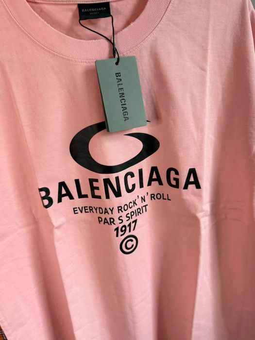Tricou Balenciaga Pink Oversized – Nou, Stil Streetwear Luxury