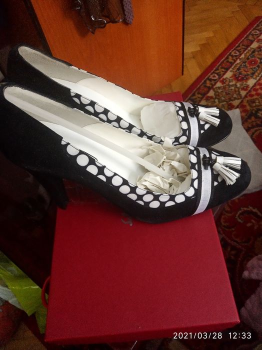 Туфли замшевые черные