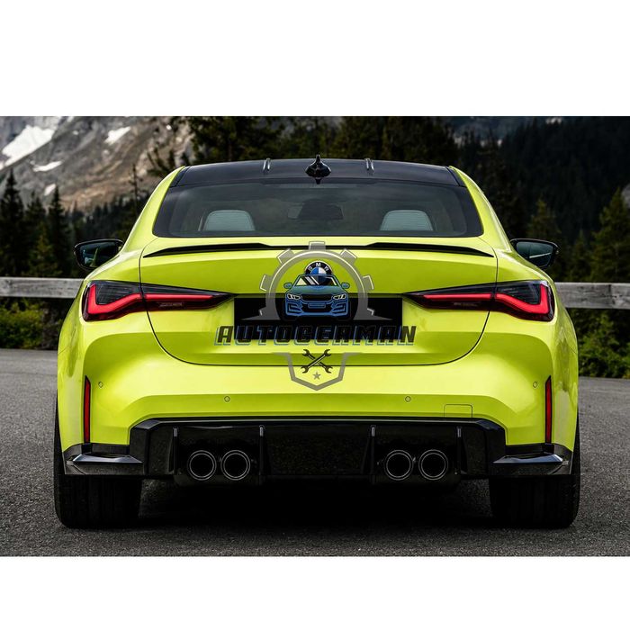 Лип спойлер за BMW G22 М3 4 серия черен гланц (2021+) заден спойлер БМВ Г серия багажник черен BMW 4 Series G22 тунинг автомобилна добавка spoiler