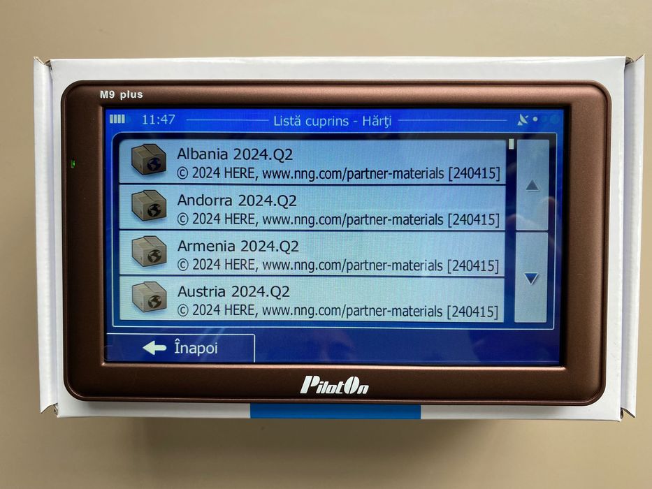 GPS PilotOn M9 Plus Harti 2025 Q2 NOU autoturism/camion/autocar