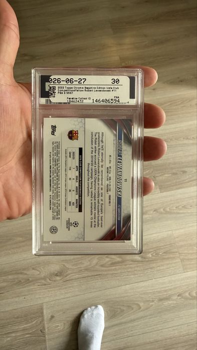 PSA 9 TOPPS SAPPHIRE UCC Robert Lewandowski 61/75  panini