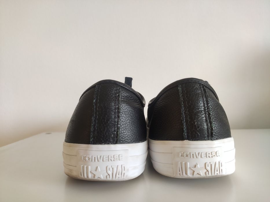 Pantofi Converse Chuck Taylor Modern Leather Ox piele neagră măr. 41.5