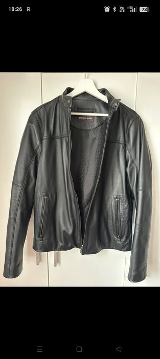 Geaca de piele Michael Kors impecabila pret noua 500€ca noua