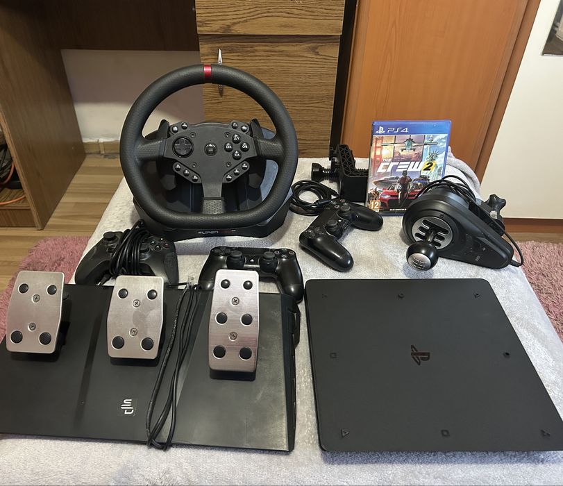 Vand ps 4 slim 1 tb +volan cu schimbator si pedale