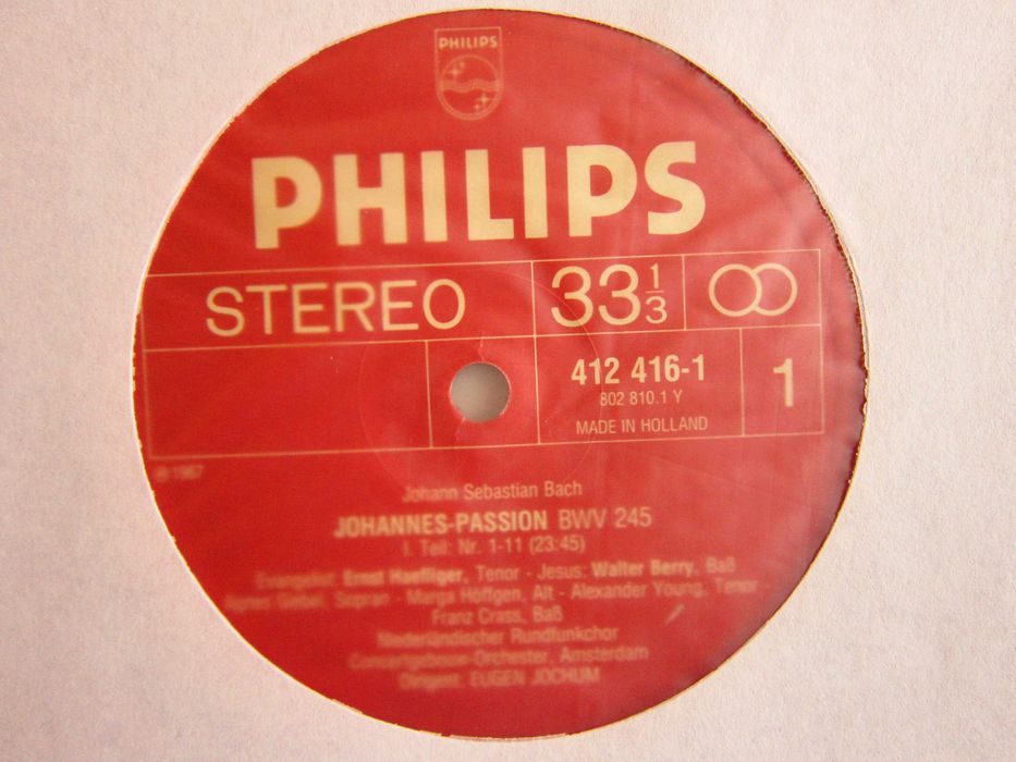 rar Eugen Jochum Bach Patimile după Ioan box 3xLP ,impecabil Germany
