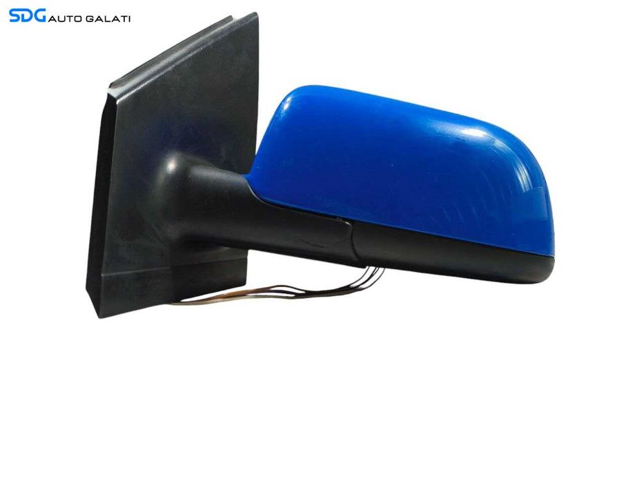 Oglinda Stanga Electrica Volkswagen Polo 9N 2002 - 2008 Culoare Albastru Cod 6Q0857933 [LR1378]