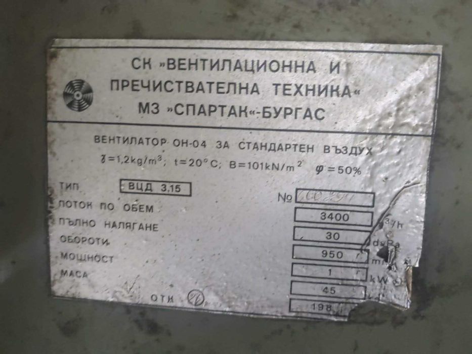 Промишлени вентилатори за стандартен въздух