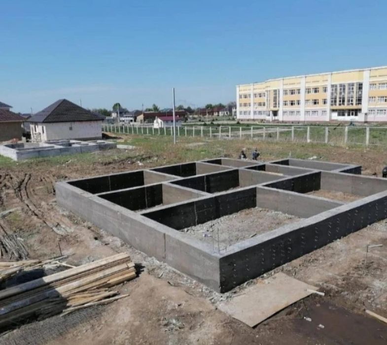 Заливка фундамент