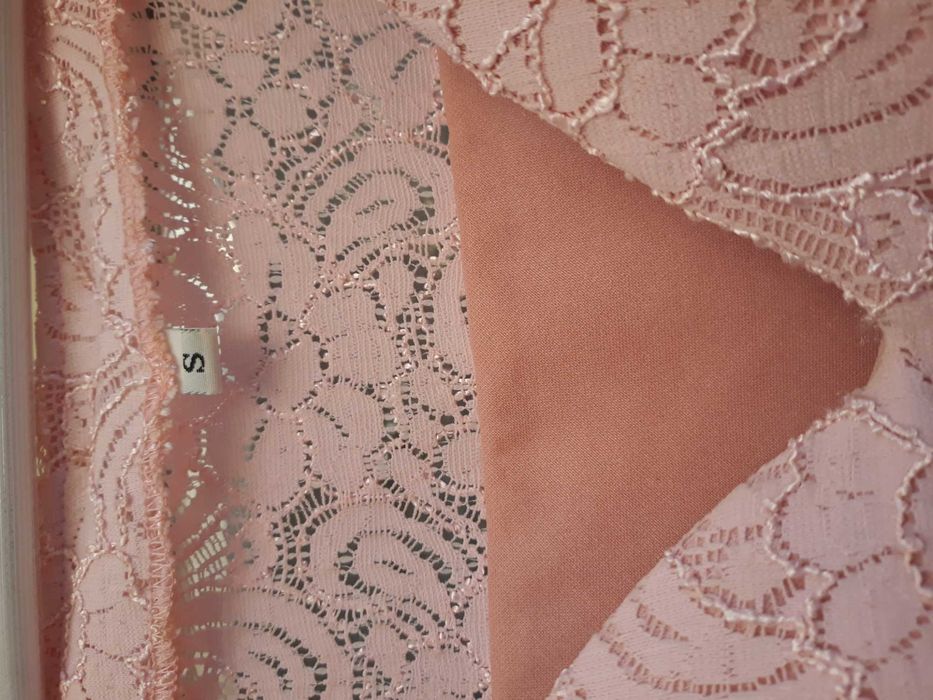 Rochie de vara scurta tulle noua roz babydoll S