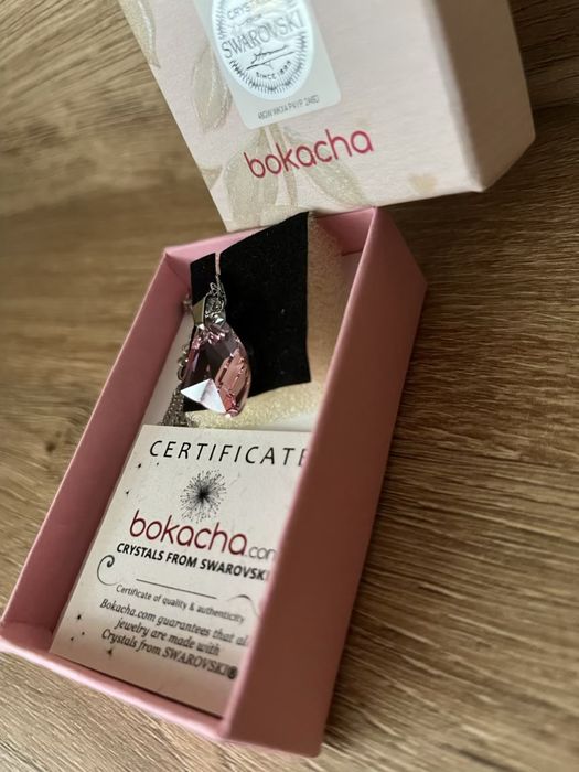 Колие с кристали Swarovski® GALACTIC 19мм Light Rose - Розов