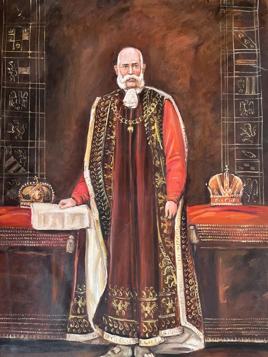 Tablou pictat manual franz Iosef