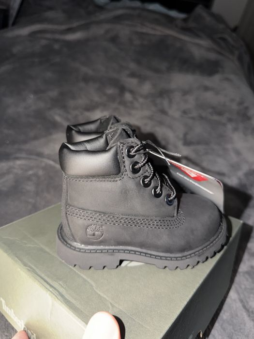 Timberland 6In  waterproof ghete copii din piele neagra marimea 22 noi