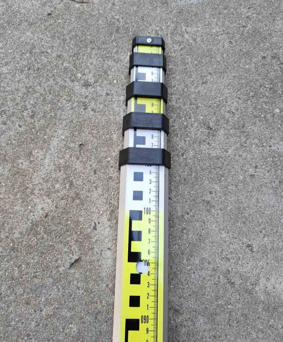 Алуминиева, телескопична, геодезична лата - 5м