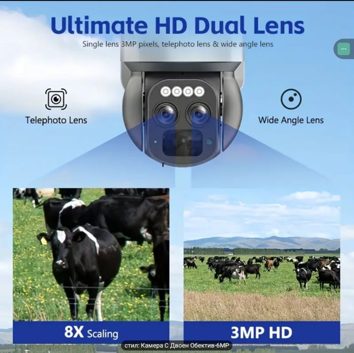 Камера за видеонаблюдение с WI Fi и соларен панел