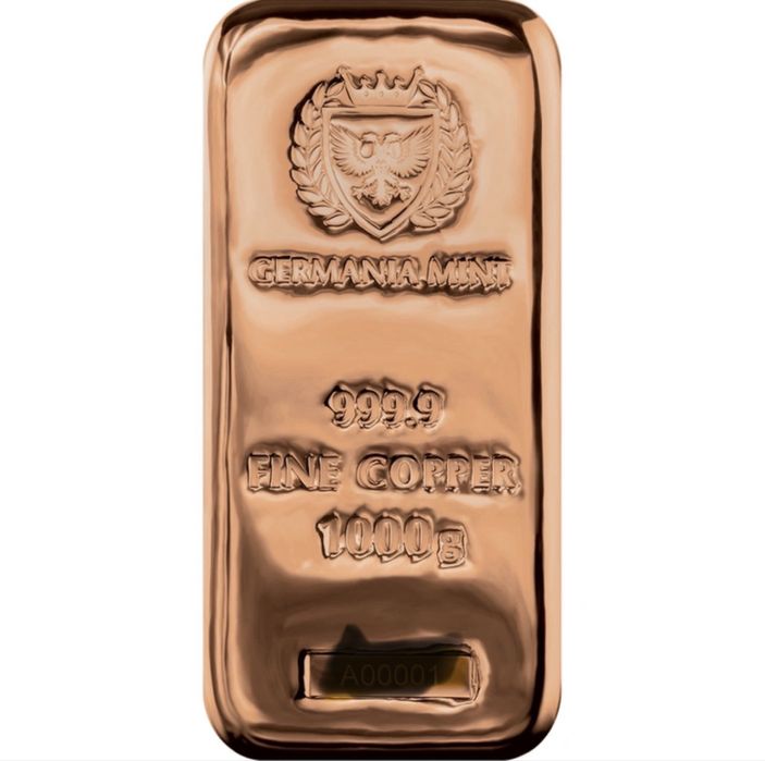 Медни кюлчета Germania Mint  1000 гр. лята мед