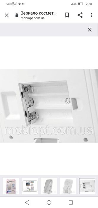 Настольное зеркало квадратное с Led подсветкой JG 002