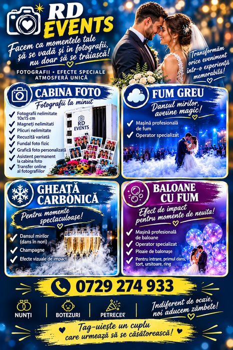 Foto Video Cabina foto Fum greu Baloane cu fun