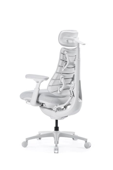 Scaun de birou LiberNovo Omni PRO Galcier White, Lombar Electrict, Răcire - 45 cm