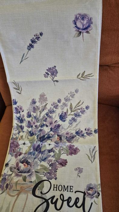 Traversă de masă cu lavandă (100%in), nouă, 180x33