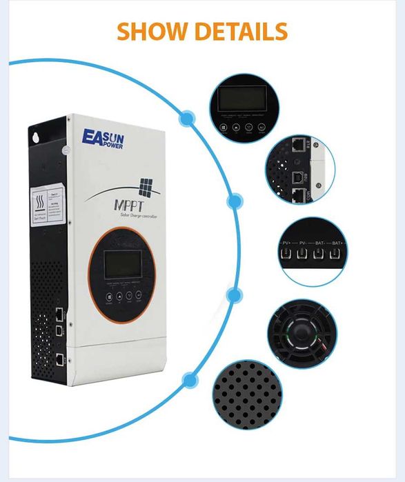 Controler regulator solar iCharger MPPT 80A – pentru baterii de 12‑48V