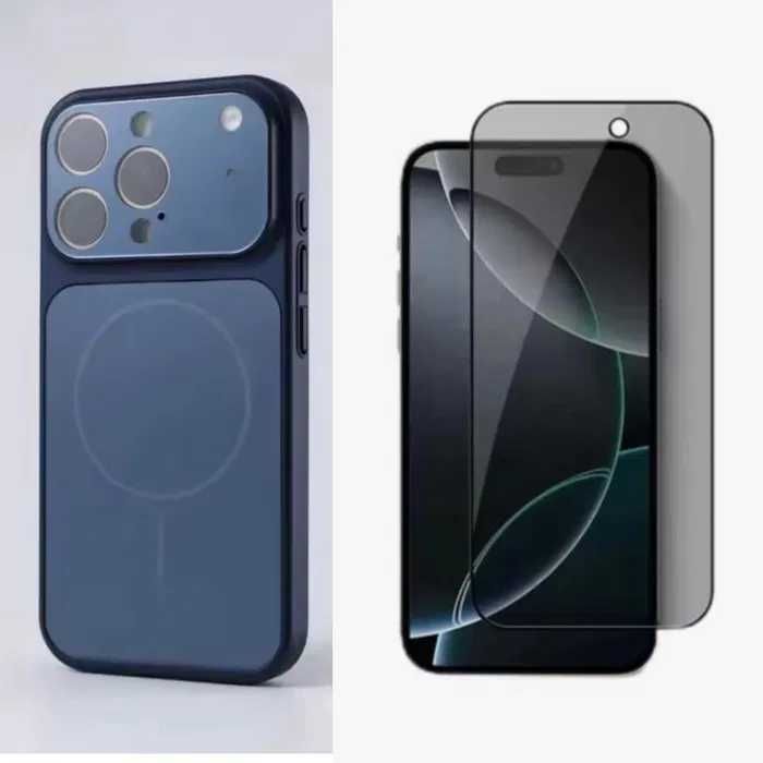 Husa MagLens si Folie Sticla Privacy Iphone 17/17 PRO/17 PRO MAX