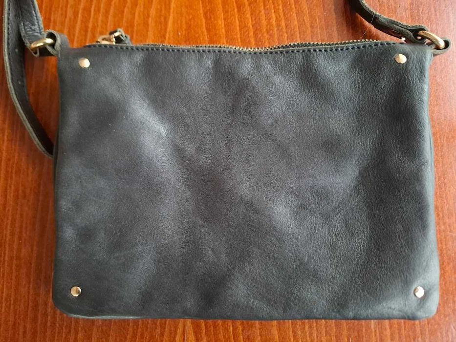 Дамска чанта Mango, естествена кожа