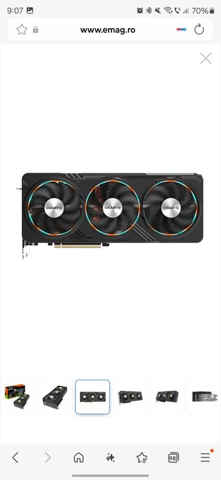 Placa video GIGABYTE GeForce RTX 4070 GAMING OC 12GB GDDR6X 192-bit
